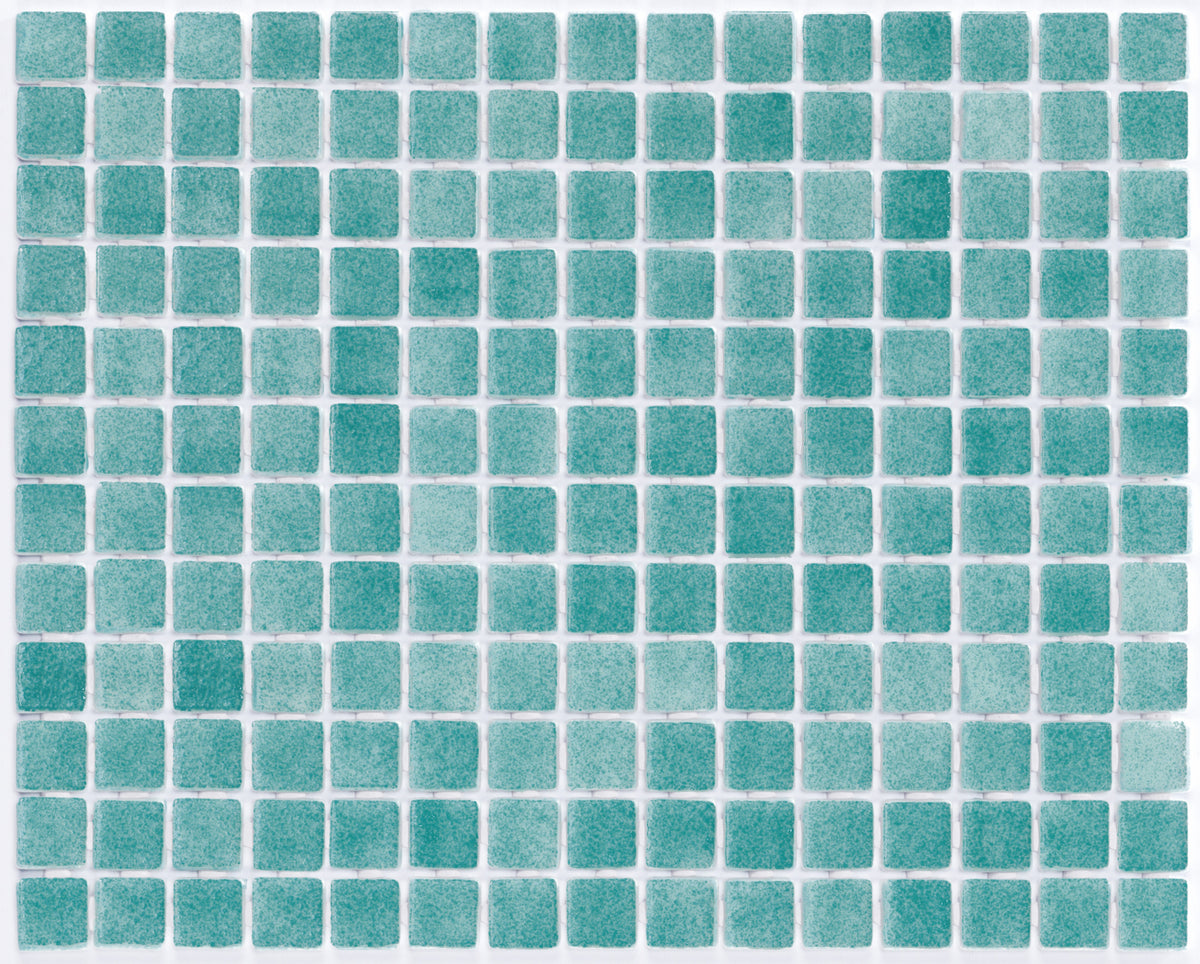 Fog Turquoise 3007 Glass Pool Mosaic 310x390mm sheet