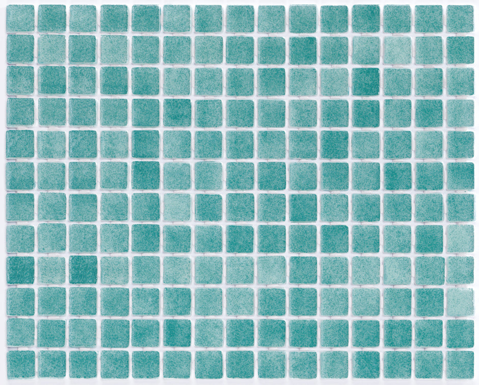 Fog Turquoise 3007 Glass Pool Mosaic 310x390mm sheet