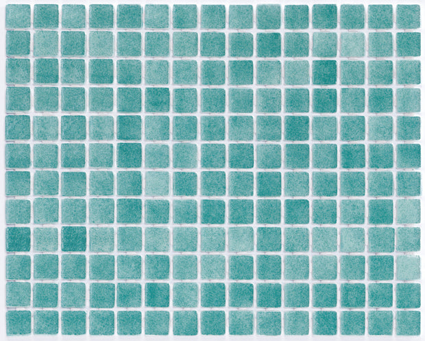 Fog Turquoise 3007 Glass Pool Mosaic 310x390mm sheet