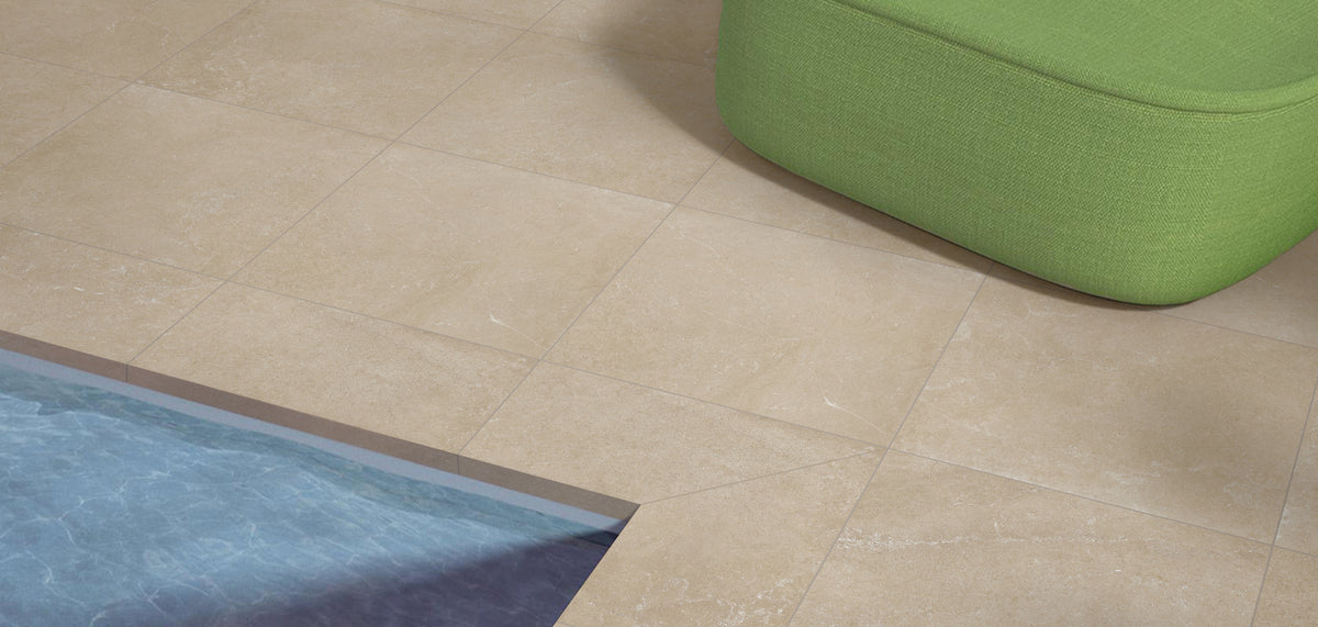 Provence Beige Limestone Look Porcelain Tiles