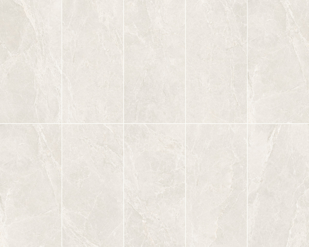 Pisa Bianco Limestone Look Porcelain Tiles 300x600mm