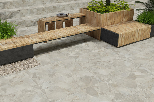 Monet Stone Beige Pebble Look Porcelain Tiles