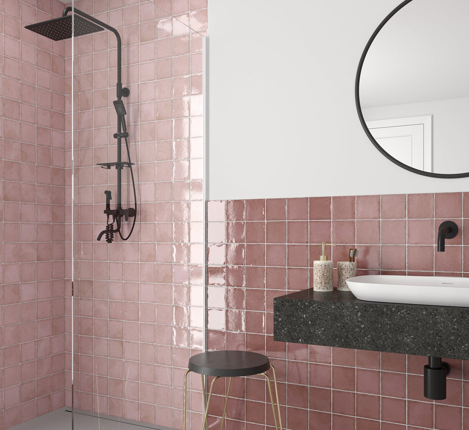 Altea Dusty Pink 100x100 Square Tiles