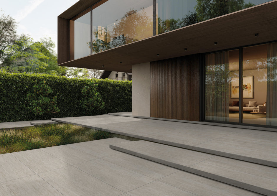 Museum Beige Travertine Look Porcelain Tiles grip tile