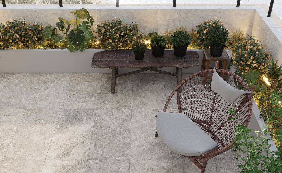 Travertino Sterling Travertine Look Porcelain Tiles