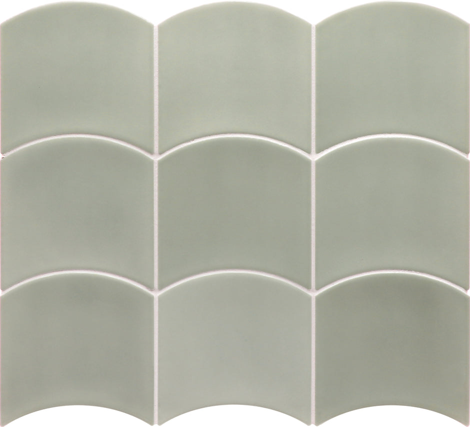Wave Moody Blue Fish Scale Tiles 120x120mm