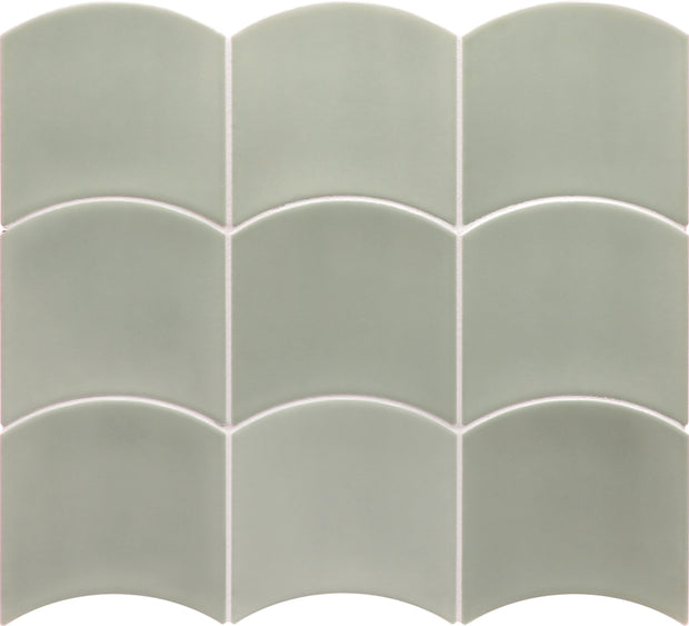 Wave Moody Blue Fish Scale Tiles 120x120mm