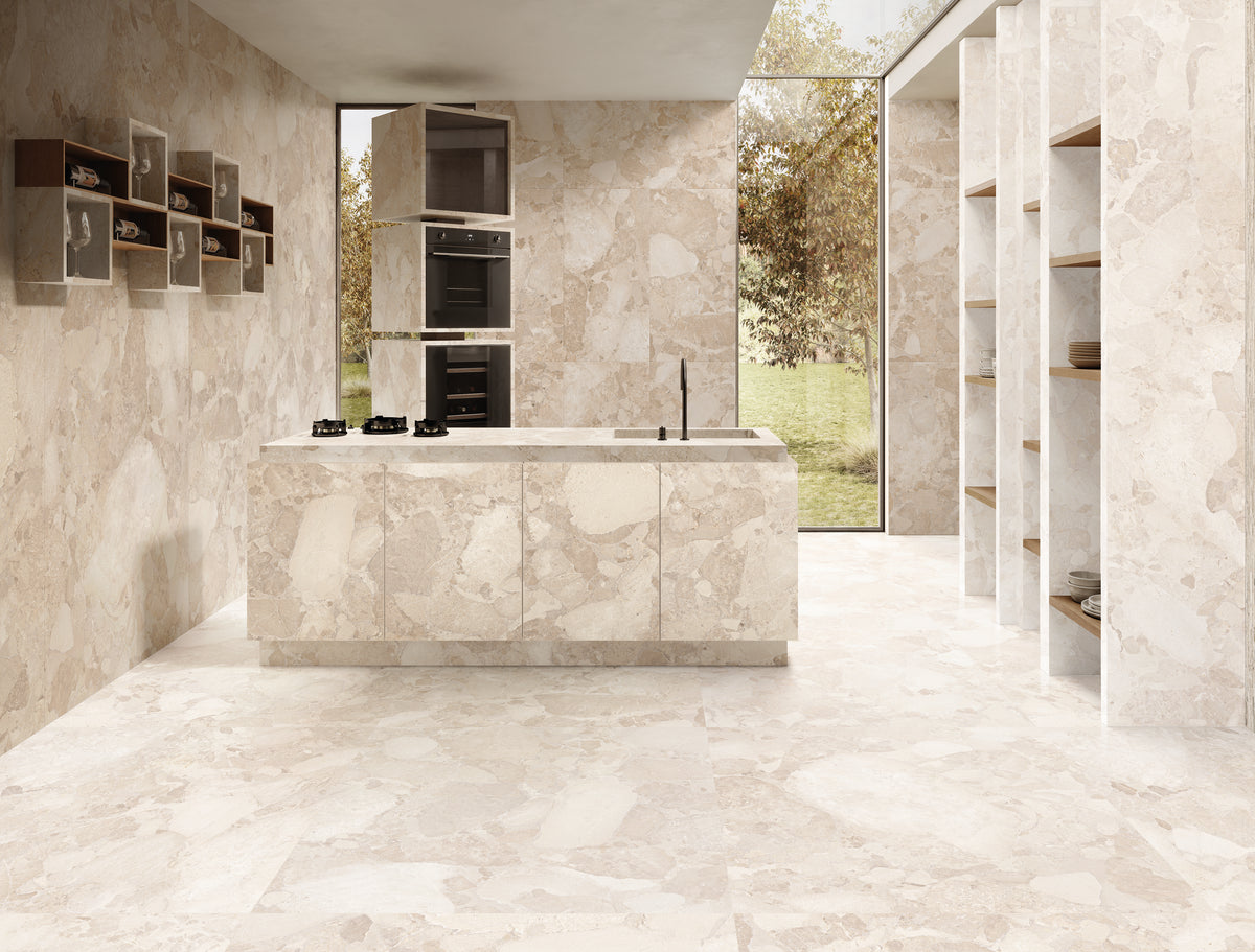 Matera Stone Beige Pebble Look Ceramic Tiles
