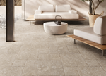 Bari Beige Travertine Look Porcelain Tiles grip tile 600x600
