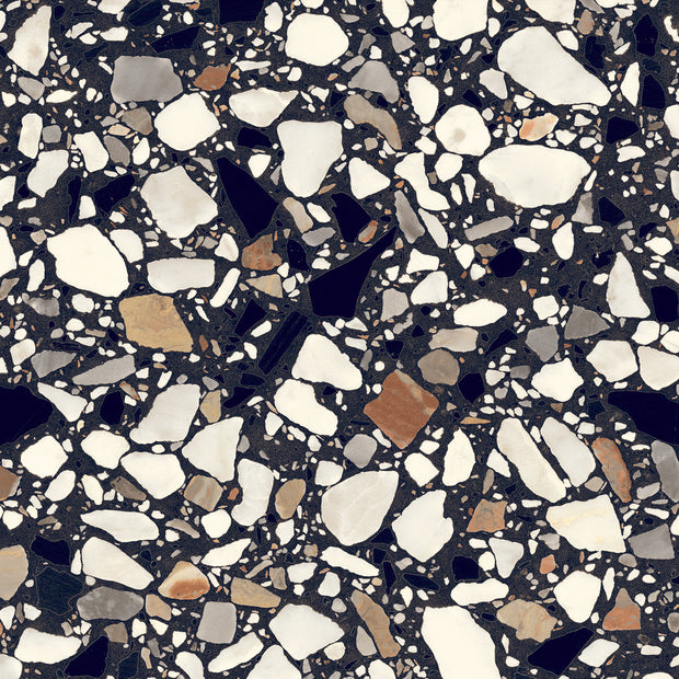 Fragment Nero Terrazzo Tiles 200x200mm