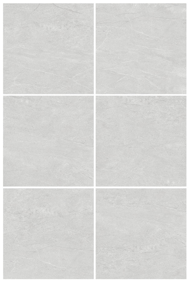 Astra White Limestone Look Porcelain Tiles 450x450mm