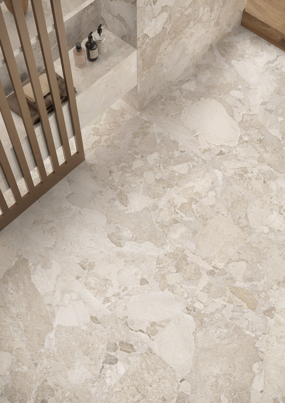 Matera Stone Greige Pebble Look Ceramic Tiles 600x600mm