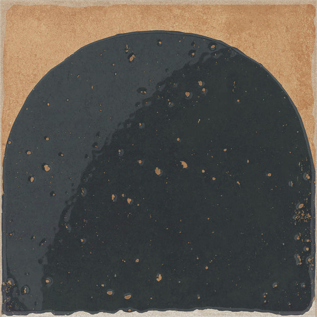 Atlas Black Arch Decor Tiles 150x150mm