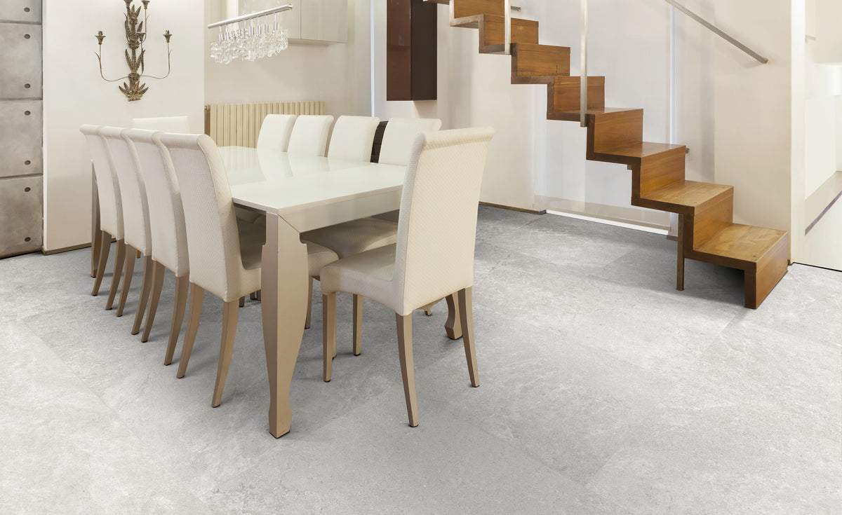 Primi White Limestone Look Porcelain Tiles