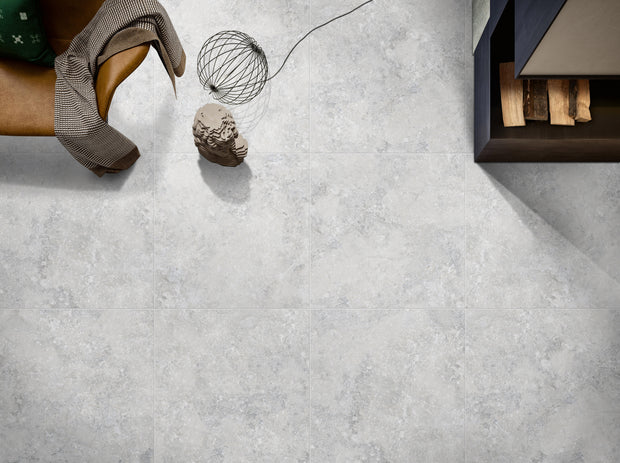 Tivoli Silver Travertine Look Porcelain Tiles