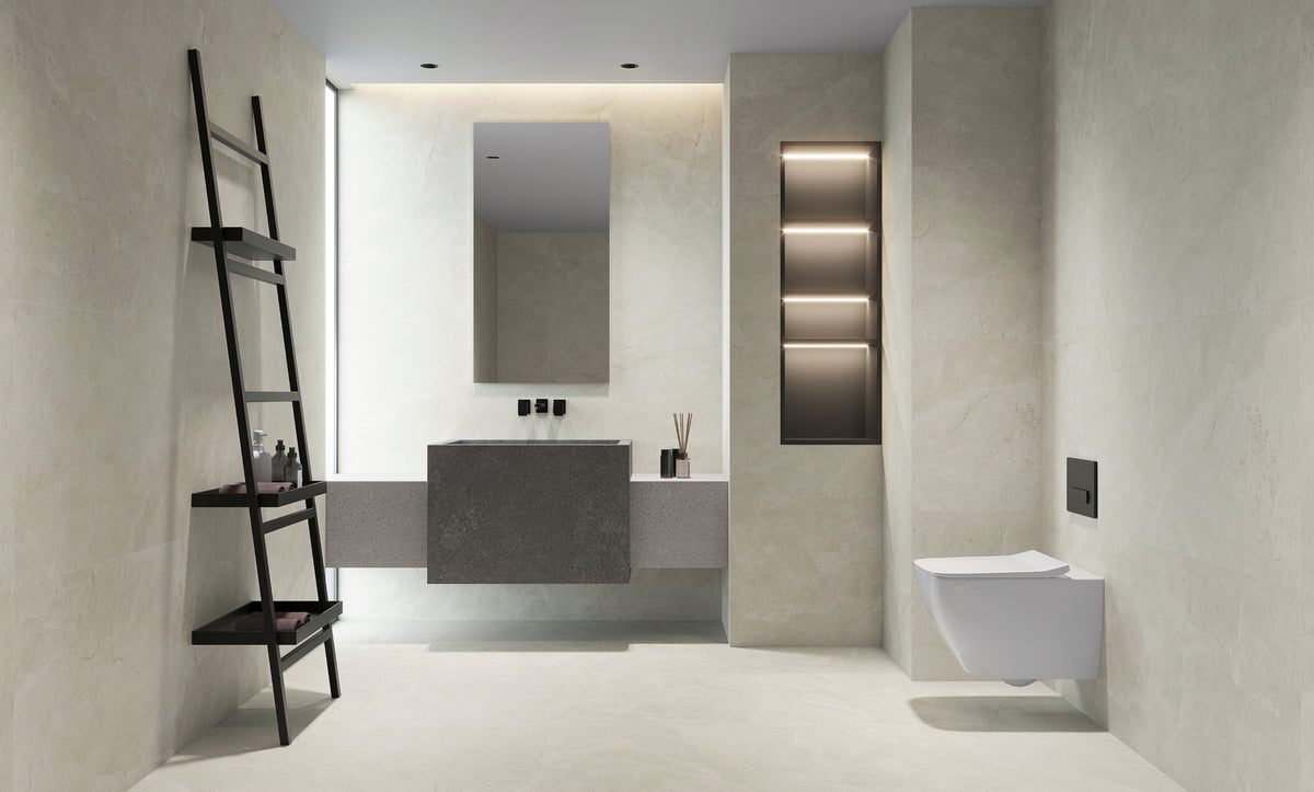 Tundra Beige Marble Look Porcelain Tiles
