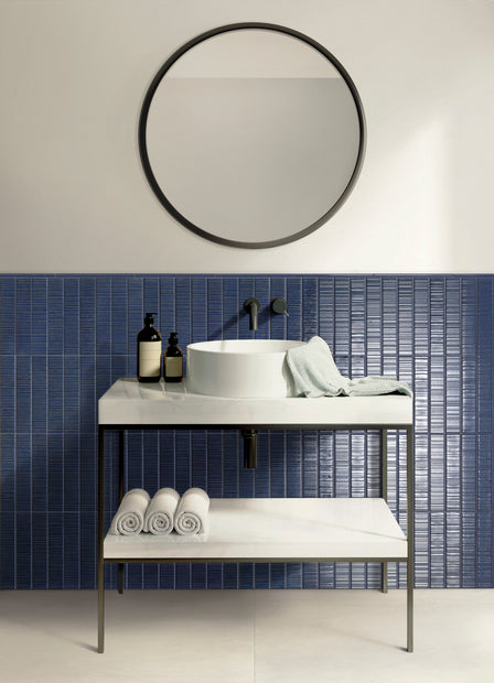 Vibrant Blue Subway Tiles