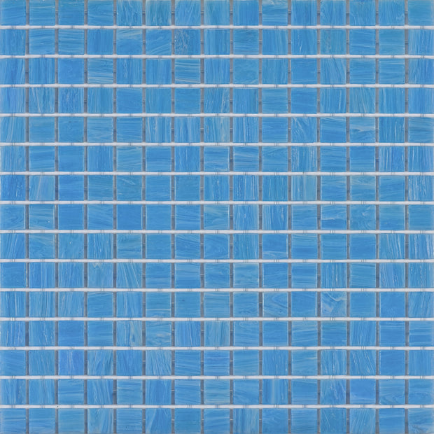Dot Mount Capri Glass Pool Mosaic 20x20mm chips on 327x327mm sheet