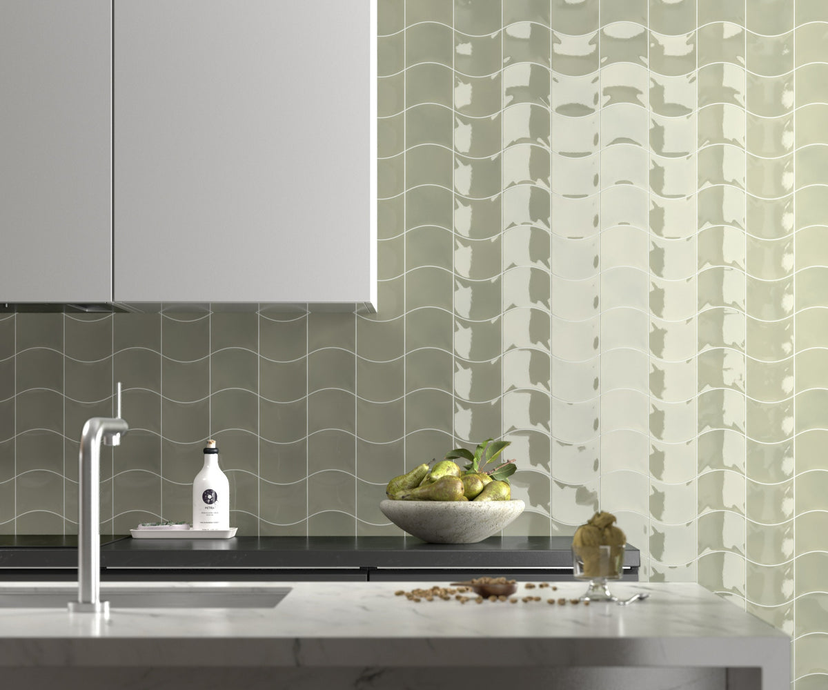 Wave Moody Blue Fish Scale Tiles