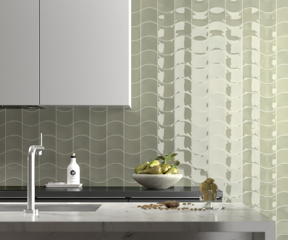 Wave Moody Blue Fish Scale Tiles