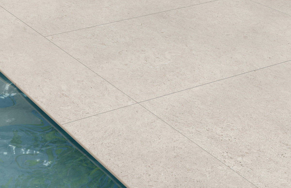 Shellstone Ivory Stone Look Porcelain Tiles