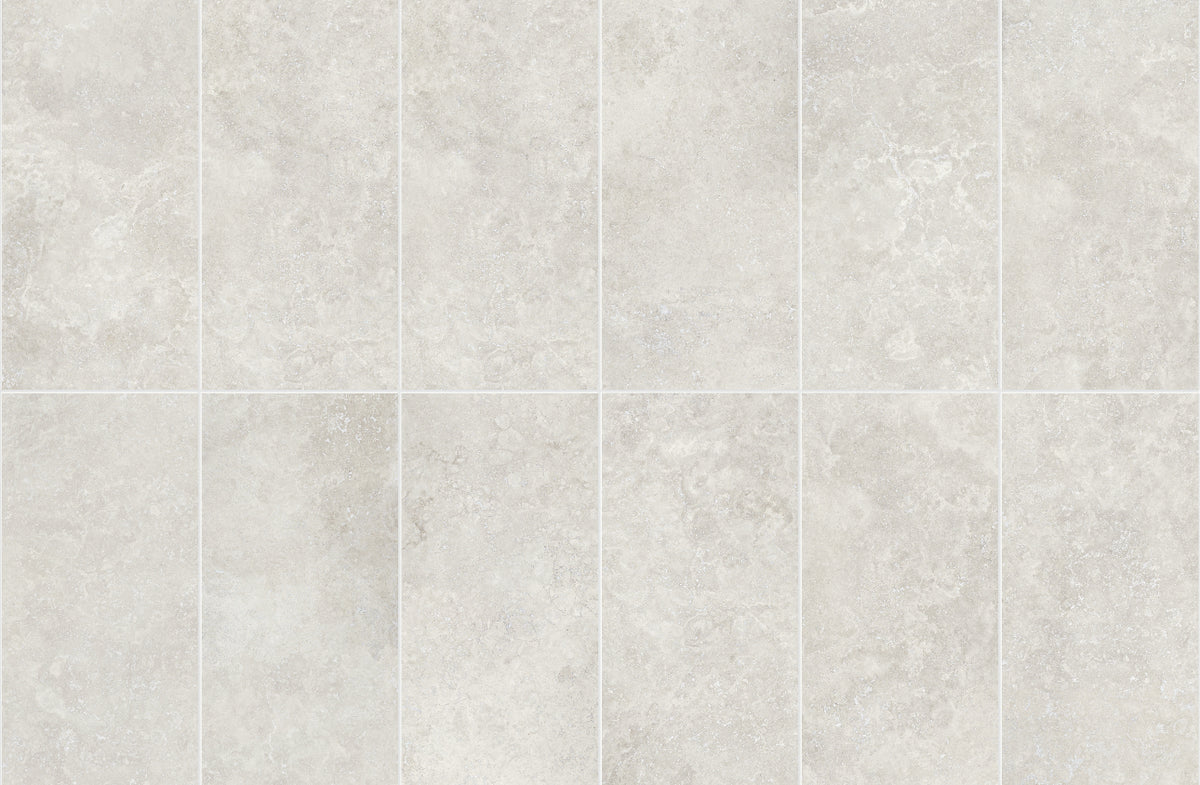 Bari Bianco Travertine Look Porcelain Tiles 75x300mm