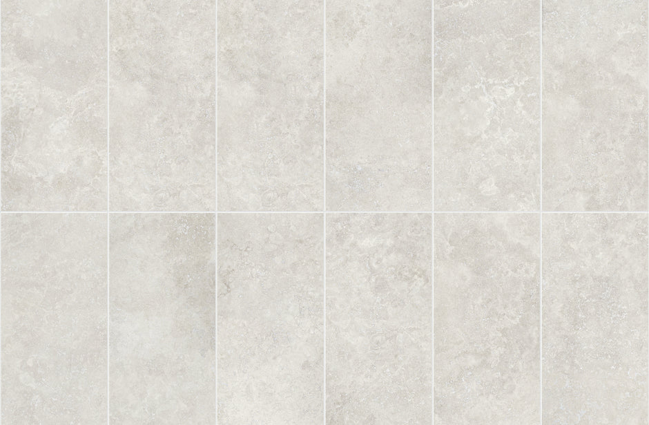 Bari Bianco Travertine Look Porcelain Tiles 75x300mm