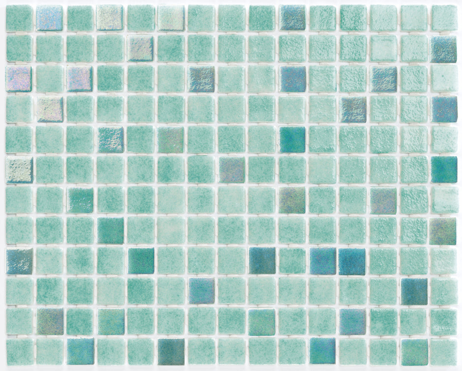 Iris Mix Saphire 7807 Glass Pool Mosaic 310x390mm sheet