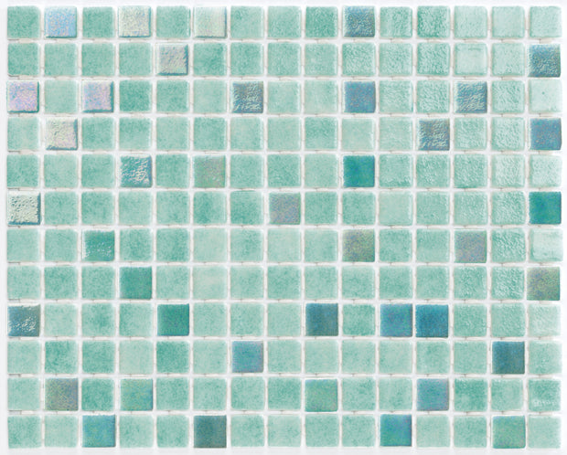 Iris Mix Saphire 7807 Glass Pool Mosaic 310x390mm sheet