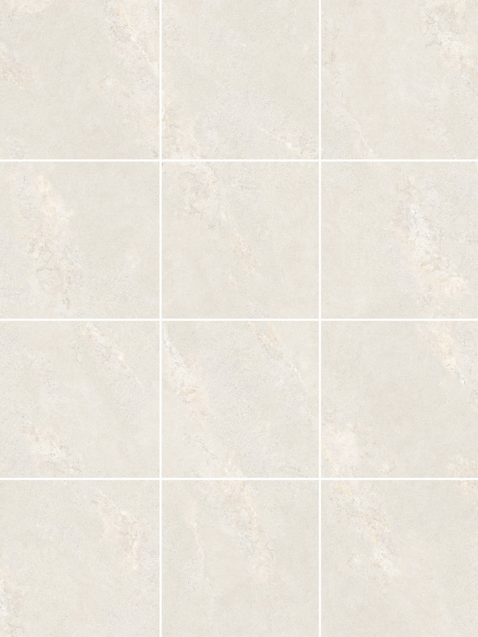 Imperial White Stone Look Porcelain Tiles 300x600mm