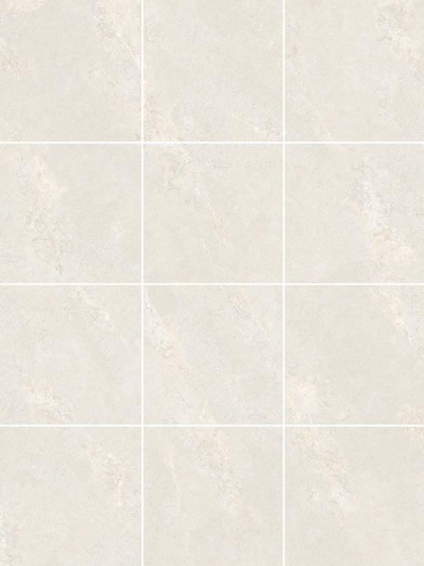 Imperial White Stone Look Porcelain Tiles 300x600mm