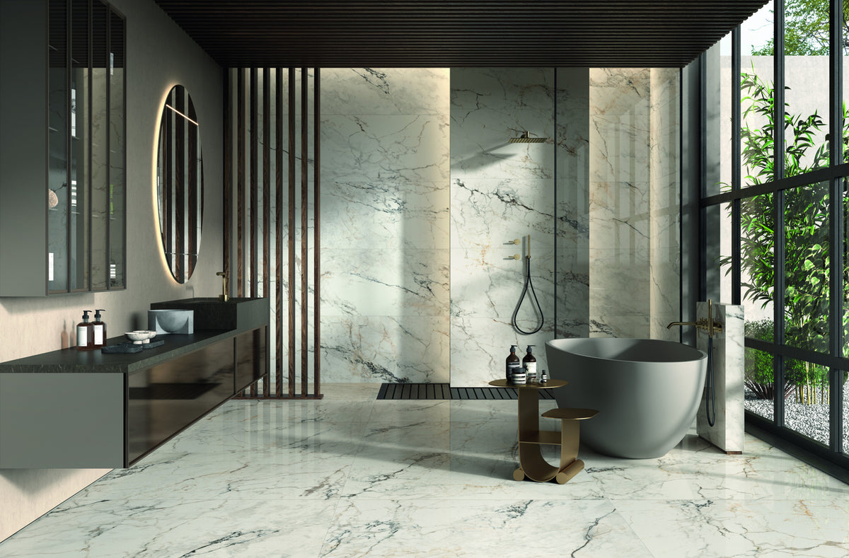 Paonazzetto Marble Look Porcelain Tiles