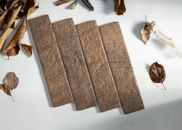 Camden Chestnut Brick Look Porcelain Tiles 60x250mm
