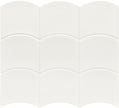 Wave White Fish Scale Tiles 120x120mm