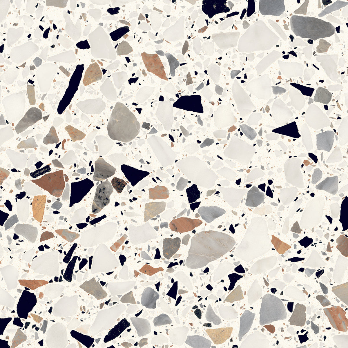 Fragment Bianco Terrazzo Tiles 200x200mm