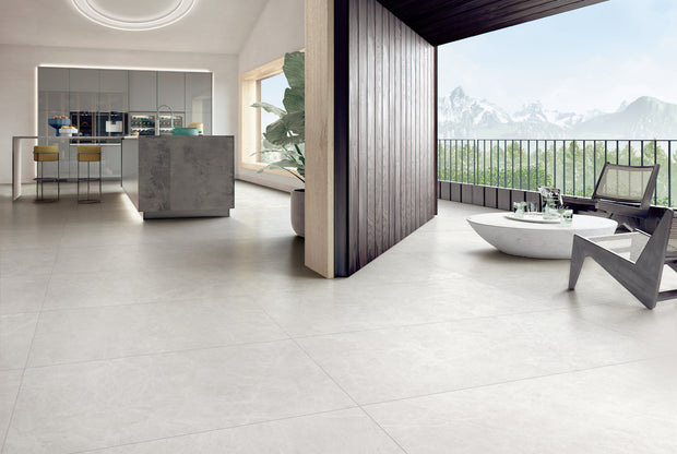 Joli White Limestone Look Porcelain Tiles