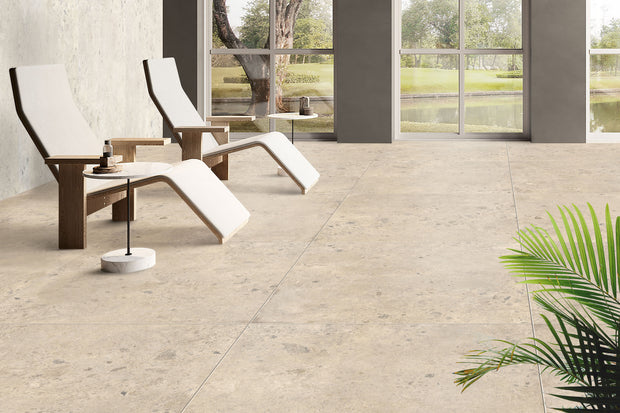 Ambrosia Beige Pebble Stone Look Porcelain Tiles