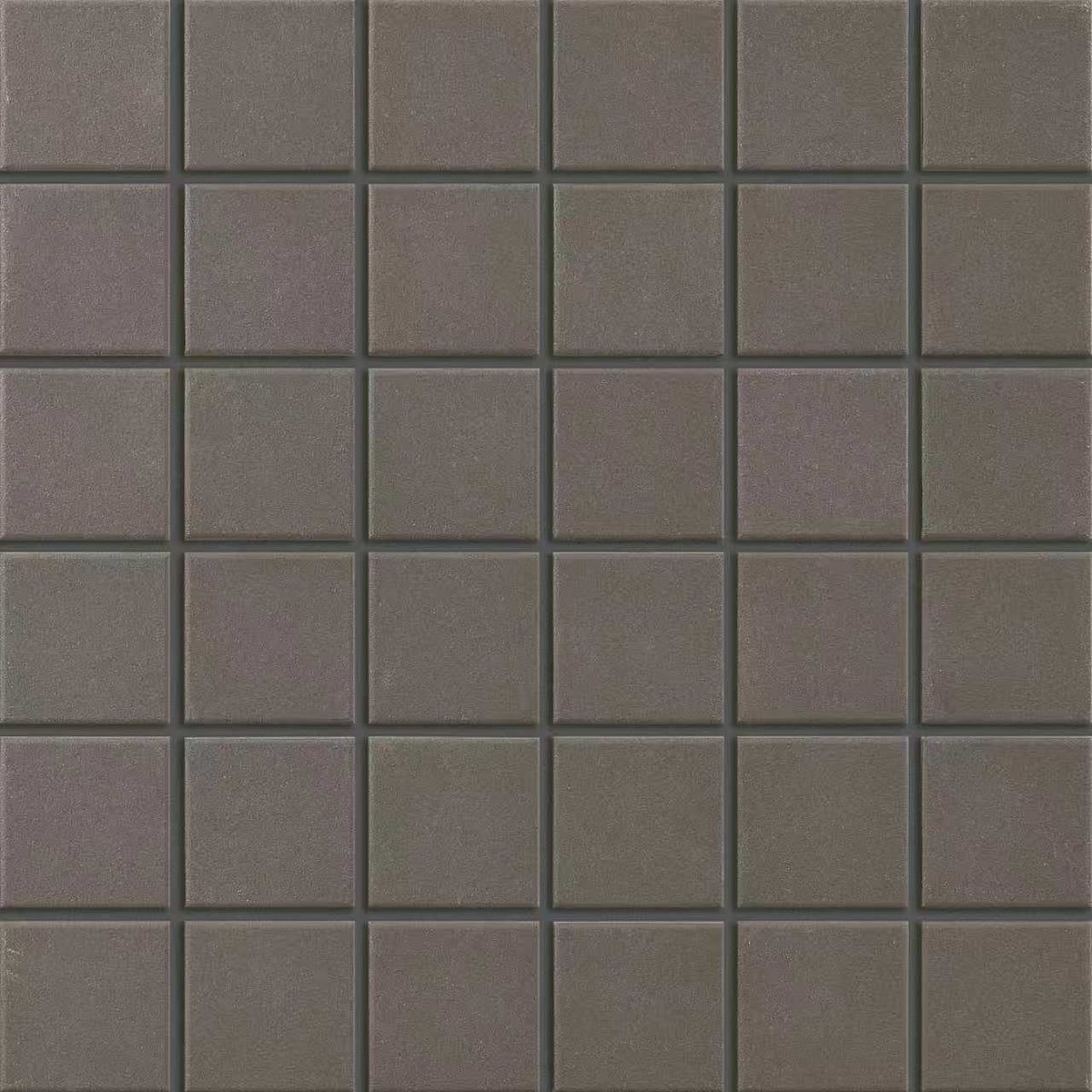 Unglazed Graphite Square Mosaic Tiles 48x48mm chips on 306x306mm sheet