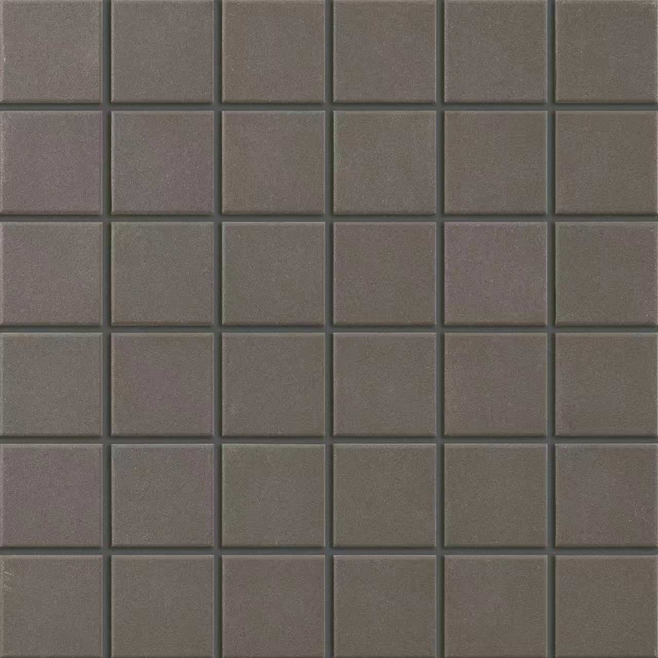 Unglazed Graphite Square Mosaic Tiles 48x48mm chips on 306x306mm sheet