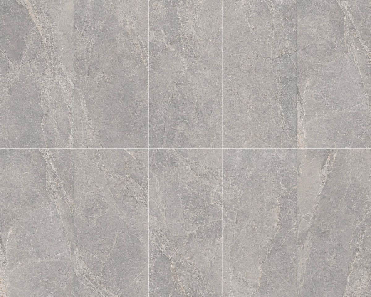 Pisa Grey Limestone Look Porcelain Tiles 300x600mm