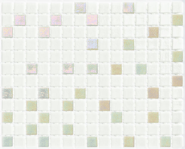 Iris Mix Artic 7800 Glass Pool Mosaic 310x390mm sheet