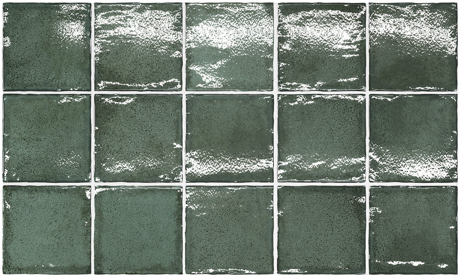 Altea Pine Green 100x100 Square Tiles 100x100mm
