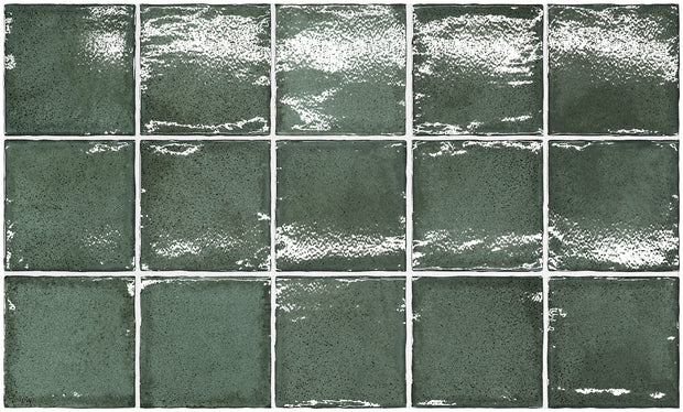 Altea Pine Green 100x100 Square Tiles 100x100mm