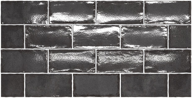 Altea Black 75x150 Subway Tiles 75x150mm