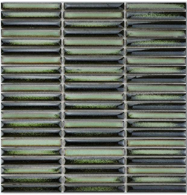 Forest Bamboo Finger Mosaic Tiles 12x92mm chips