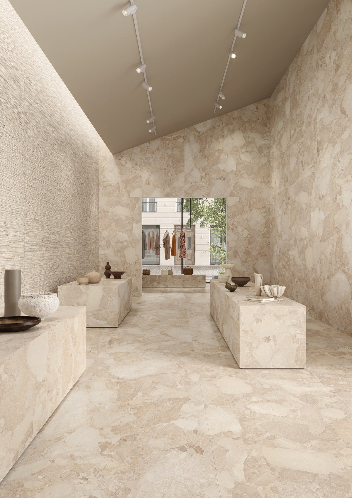 Matera Stone Beige Pebble Look Ceramic Tiles 600x600mm