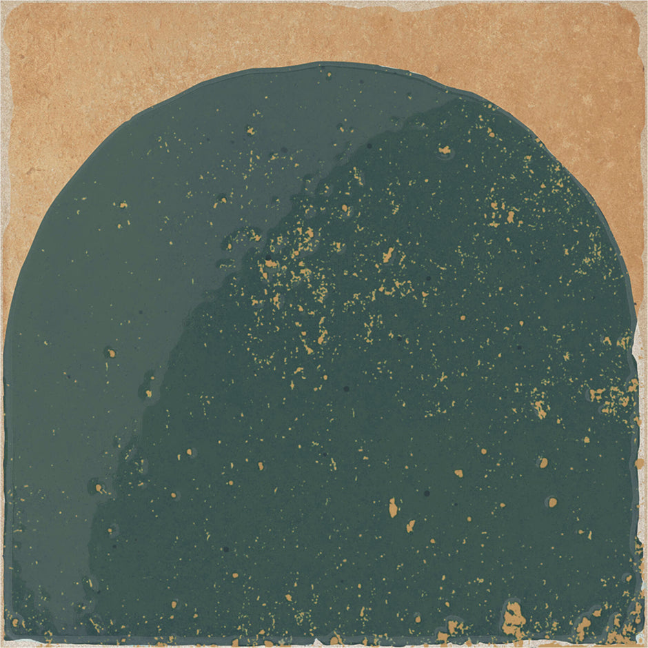 Atlas Green Arch Decor Tiles 150x150mm