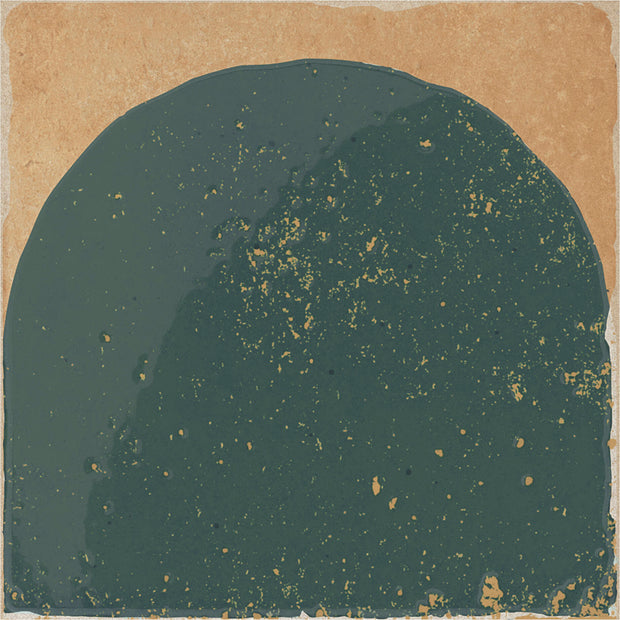 Atlas Green Arch Decor Tiles 150x150mm