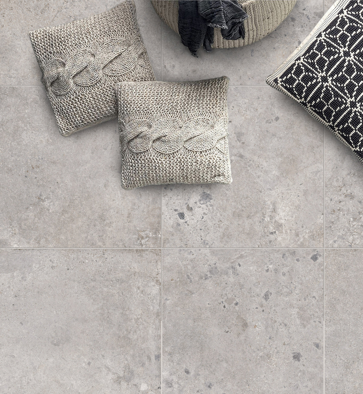 Ambrosia Grey Pebble Stone Look Porcelain Tiles