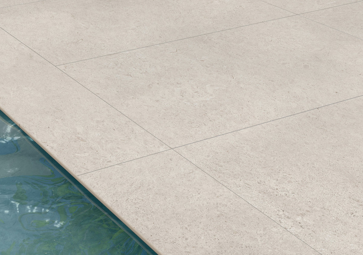 Shellstone Ivory Stone Look Porcelain Tiles